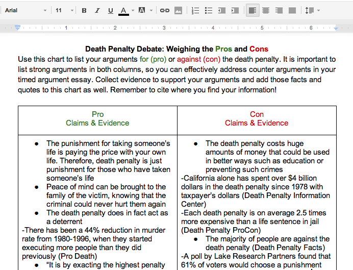 Position argument essay