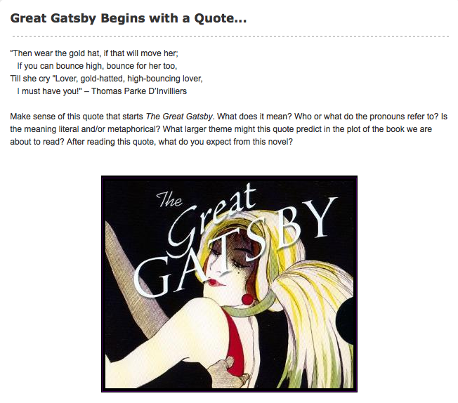 Gatsby essays