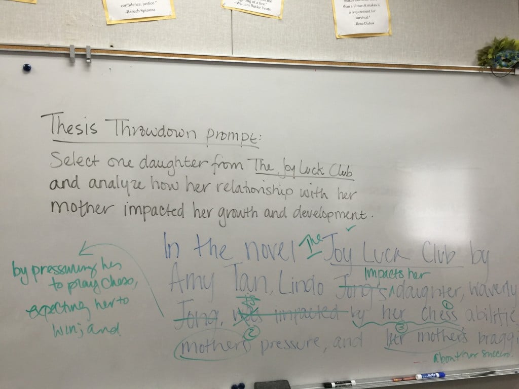 thesis statement throwdown